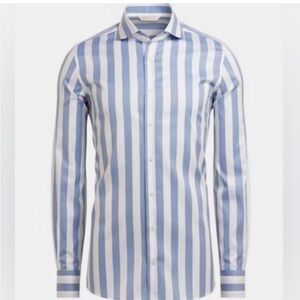 SuitSupply Blue Extra Slim Fit Shirt Striped